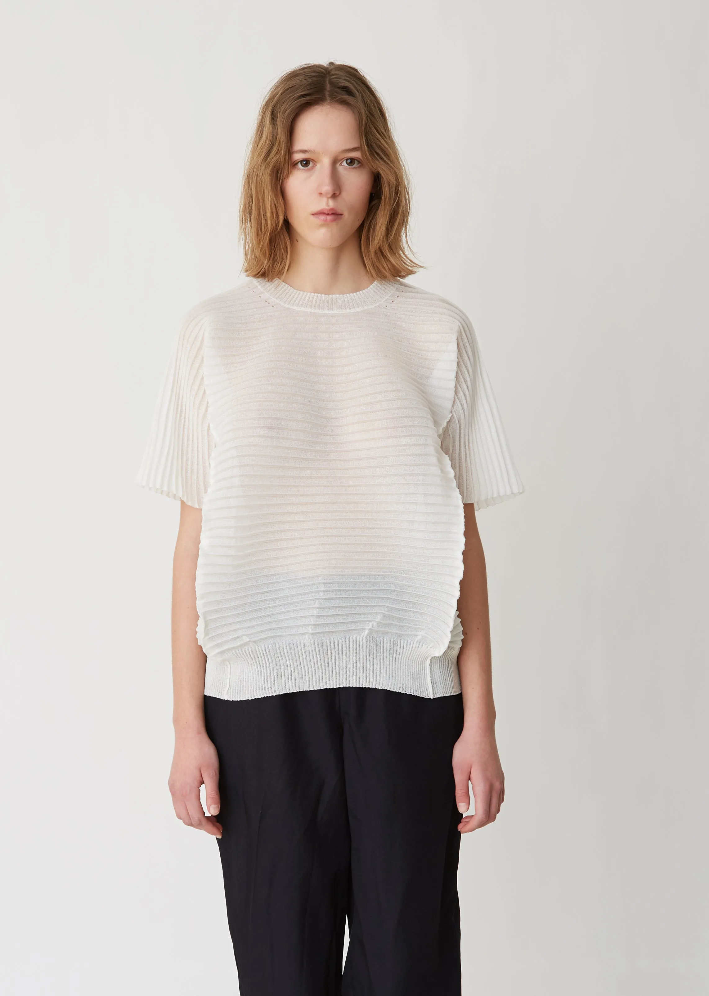 Pin Tuck Pleated Sweater