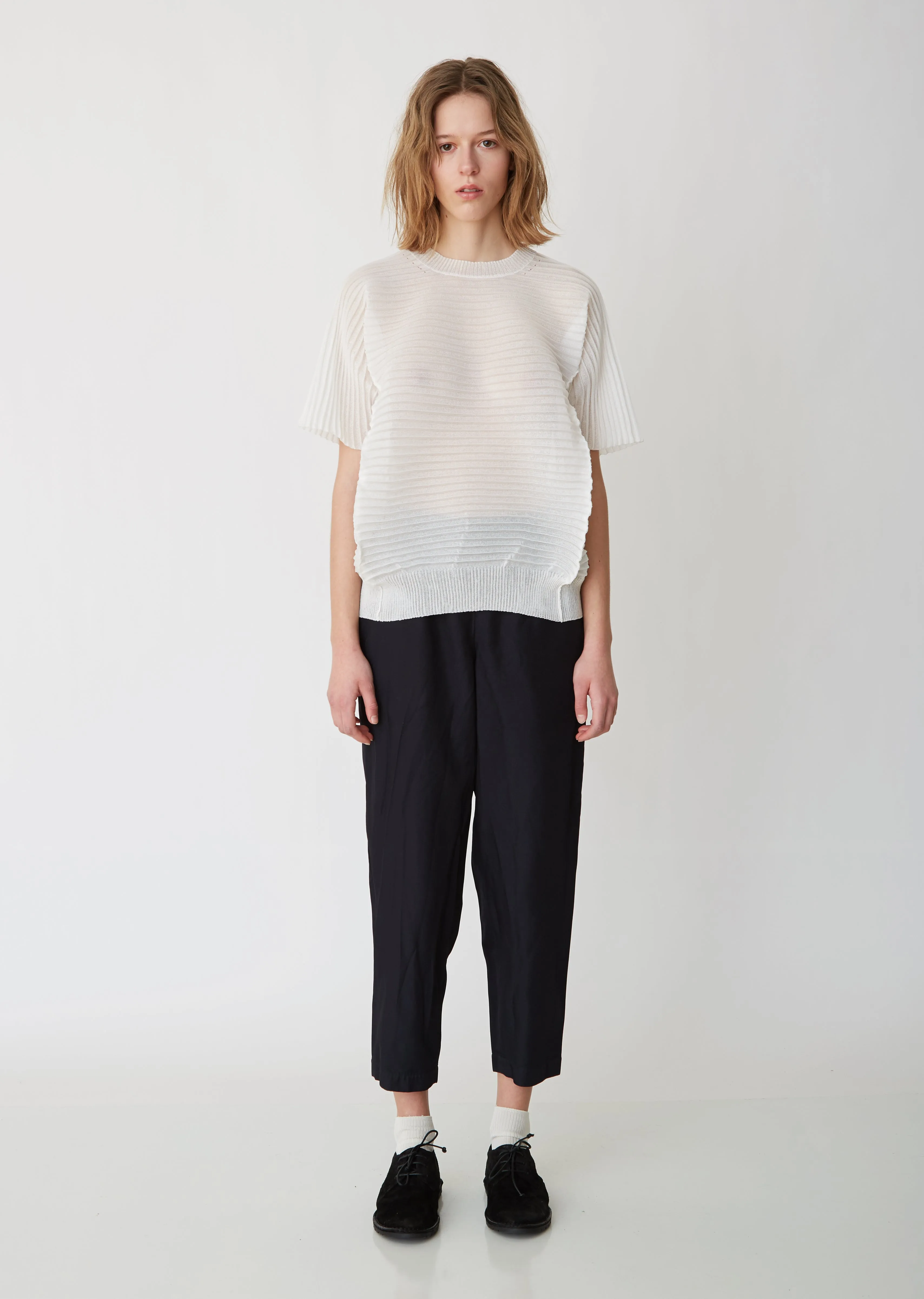 Pin Tuck Pleated Sweater
